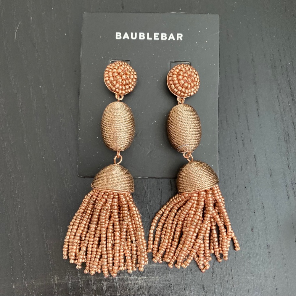 NWT Anthropologie baublebar rosegold earrings